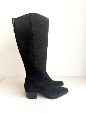 Dolce Vita Women's Virona H20 Knee High Boot Black Suede 8.5